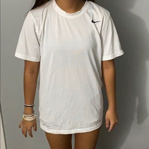 White Nike Dry Fit Tee